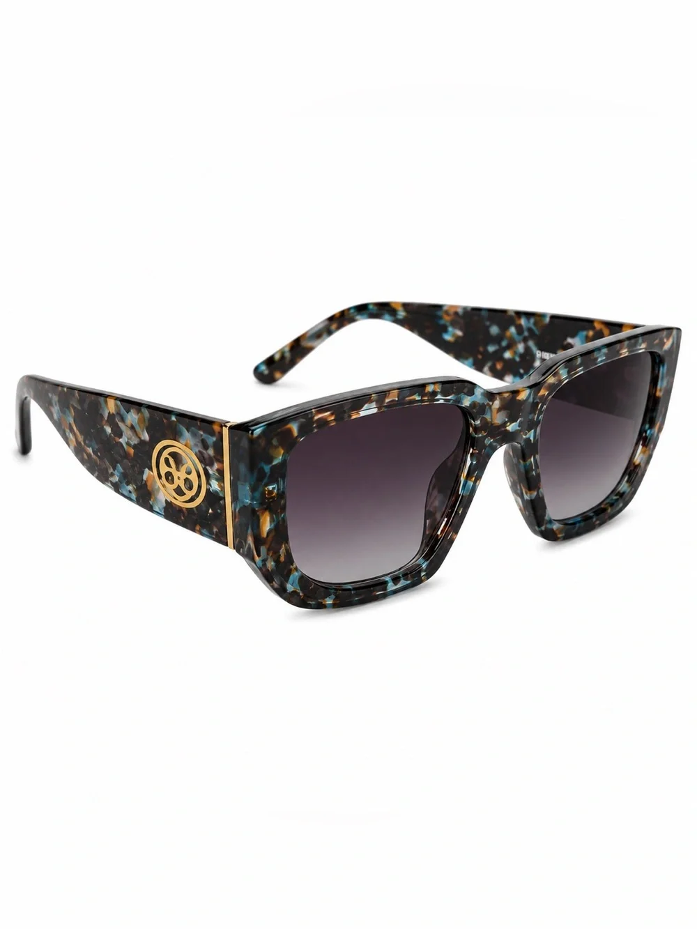 Tortoiseshell Oversized Sunglasses - Black Lens